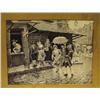 Image 1 : Stevenograph style black and white picture of figures in a street, 24cm x 32cm