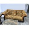 Image 1 : TRADITIONAL GOLD AND MAHOGANY FRAME 3 PIECE SOFA SET