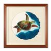 Image 1 : Wyland, "Turtle Teal Sea" Framed Original Watercolor Painting, Hand Signed with Certificate of Authe