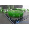 Image 8 : Large Collection of Green Glassware