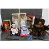 Image 1 : Porcelain Dolls, Barbie Holiday Doll, Teddy Bear