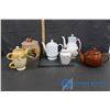 Image 1 : (4) Tea Pots; Coffee Canister & Cookie Jar