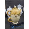 Image 4 : (4) Tea Pots; Coffee Canister & Cookie Jar