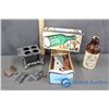 Image 1 : Salesman Sample Stove, K-Tel Bottle Opener Kit & Ginger Beer Bottle (Broken)