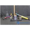Image 1 : Vintage Sprayers, Oil Lamp & Tin