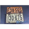 Image 1 : 1950 And 1951 Saskatchewan License Plates