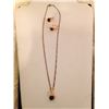 Image 1 : 18K Gold Filled Onyx Necklace & Earring Set