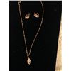 Image 1 : 14K Rose Gold Filled Necklace & Earring Set