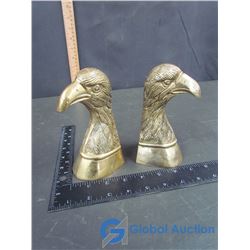 Brass Eagle Head Book Ends