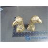 Image 2 : Brass Eagle Head Book Ends