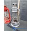 Image 5 : Red & Silver Dietz Barn Lanterns (BID PRICE X 2)