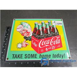 Reproduction Porcelain Coca-Cola Sign