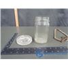 Image 5 : Glass Jar and Ashtray, Dover Dolly Irons, etc