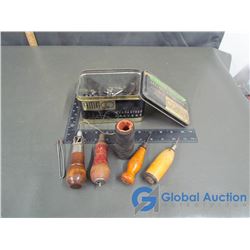 Tin Of Leather Tools