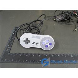 Super Nintendo Game Controller & Nintendo Switch Cord, Sony Playstation Cords (2)