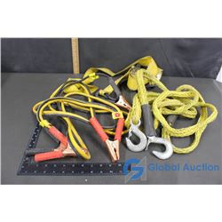 Tow Rope, Booster Cables, Heavy Duty Tie Down Straps