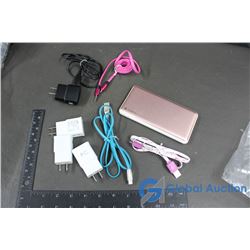 Mophie Charge Bank, Earphone Cord, Samsung Adaptors & Cords