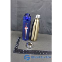 2 Water Bottles & Combination Lock