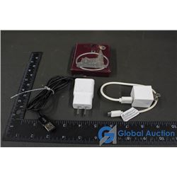 Various Phone Adapters & Cords, Pewter Saskatoon Tree Ornament