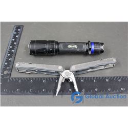 Flashlight & Leatherman Multi Tool