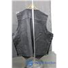Image 4 : Shoznay Mens Black Leather Vest, size 4XL