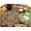 Image 5 : Tray w/Vintage Glassware & China