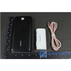 KBOX Mini, Aukey Battery and Charger