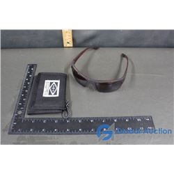 Burton Fabric Wallet, Brown Sunglasses