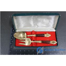 Fork & Spoon Serving Set in Box from Thailand