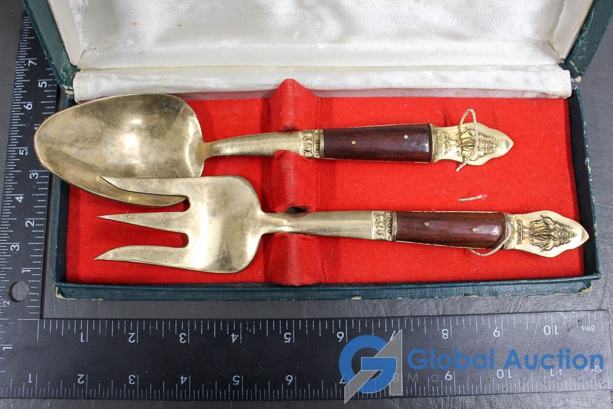 Fork & Spoon Serving Set in Box from Thailand