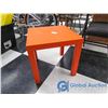 Image 1 : Small Orange Wooden Side Table