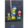 Image 1 : Plastic Squeaky Donald Duck, Mickey Mouse Bank and Small Donald Duck Toy
