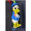 Image 4 : Plastic Squeaky Donald Duck, Mickey Mouse Bank and Small Donald Duck Toy