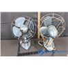 Image 7 : (2) Vintage Table Fans and Power Bar