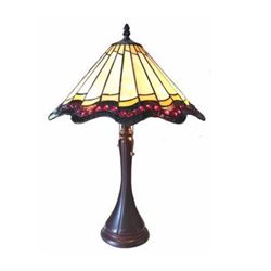 Tiffany-style 2 Light Baroque Table Lamp 16" Shade