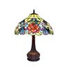 Image 1 : Tiffany-style 2 Light Roses Table Lamp 18" Shade