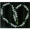 Image 1 : AAA Pearl & Gen. Malachite Vine Necklace w/14k GF beads ~ Handmade