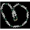 Image 2 : AAA Pearl & Gen. Malachite Vine Necklace w/14k GF beads ~ Handmade
