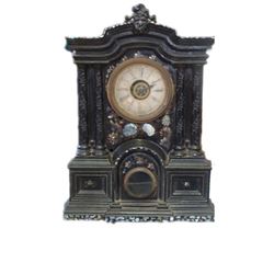 Exquisite 19thc Cast Iron Ansonia Mantel Clock