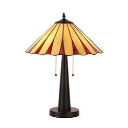 Tiffany-style 2 Light Table Lamp 16" Shade