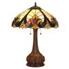 Image 1 : Victorian 2 Light Table Lamp 18" Shade