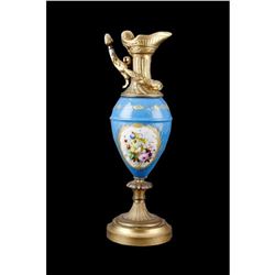 19thc Porcelain & Gilt Urn