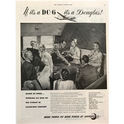 1948 Doublas DC-6 Airliner Magazine Advertisement