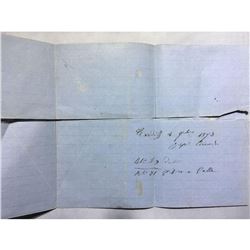 1800s London Original Postmarked Handwritten Envelope and Letter