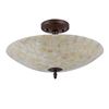 Image 2 : Mosaic 2 Light Semi-flush Ceiling Fixture 16" Shade