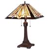Image 1 : Tiffany-style 2 Light Mission Table Lamp 16" Shade