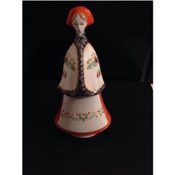Vintage Hungarian Porcelain Peasant Woman Figurine