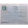 Image 1 : 1868 French Original Postmarked Handwritten Envelope with Letter