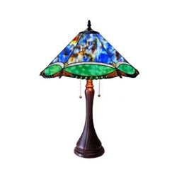 Tiffany-style 2 Light Victorian Table Lamp 17" Shade
