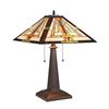 Image 1 : Mission 2 Light Blackish Bronze Table Lamp 16" Wide